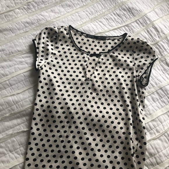 ZARA Polka Dot Blouse - Picture 7 of 8